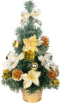MagicHome Műfenyő, MagicHome Vianoce, arany, 40 cm, díszített, beltéri, asztali elhelyezésre (TC8092054)