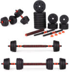 MOVEPRO Kézisúlyzókészlet, MOVEPRO GB-SX, 2 x 15 kg (összesen 30 kg), rúdcsatlakozóval súlyzórúddá alakítható, 16 tárcsával, csúszásmentes markolat (TF2400)