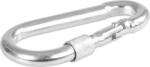 Strend Pro Karabiner, Strend Pro, ezüst, 10 mm, zárható, csavaros, kerek anyával, láncokhoz és kötelekhez, 10 db-os csomag (TC429604) (TC429604)