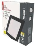 EMOS LED süllyesztett lámpatest NEXXO, négyzet, fekete, 12W, CCT