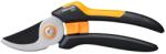 Fiskars Bypass metszőolló M méret Solid P321 friss ágakhoz antitapadó rozsdamentes acél penge 20, 1 cm fekete/narancs (P321)