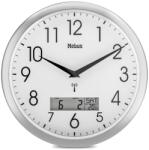 Mebus Analóg Rádióvezérelt Falióra 30 cm Nagy Méret Könnyen Olvasható Csendes Ezüst Színű