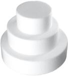 Ideen mit Herz 3 szintes habszivacs torta dummy Ø 20, 15 és 10 cm, teljes magasság 15 cm, polisztirol dekorációs alap, DIY kellék