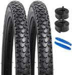 YunSCM 24 colos összehajtható kerékpár külső gumi 24x1.75 (47-507) és belső gumi AV 32mm Schrader szelep, 2 db szett, MTB hegyi kerékpárhoz