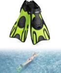 Hikeen állítható snorkel uszony - rövid úszóuszony felnőtteknek nyitott sarokkal, uniszex búváruszony hálós táskával, 37-41-es méret (EU)
