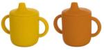 The Cotton Cloud SZILIKON KÉSZLET 2 POHÁRRAL MEDVE LILI Változat: cinnamon / mustard