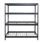 AR Shelving BULLRACK RIVET PRO nagy teherbírású állvány, 200×150×60 cm, 4 szint, acélrács polccal, 300 kg/polc, antracitszürke