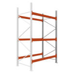 AR Racking Raklapos állvány bővítőmodul, 400×270×110 cm, 3 szint, 1 mező, 1000 kg/raklap, horganyzott/narancs