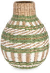 Bizzotto Vază decorativă din fibre naturale Bizzotto Namibia, verde, alb și bej, Ø24 cm