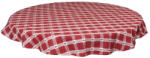 Andrea Fontebasso Față de masă rotundă Andrea Fontebasso Garnet din bumbac, 140 cm, roșu-alb, Crăciun Fata de masa