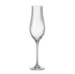 Crystal Bohemia Set 6 pahare sampanie Crystal Bohemia Limosa Optic 200 ml transparent Pahar