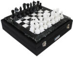 Italfama Set șah marmură Italfama Black and White, tablă 30x30 cm și piese albe și negre lucrate manual