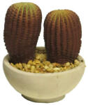 Supergreens Plantă artificială Cactus în ghiveci, 10 cm, maro, SUPERGREENS