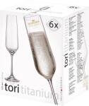 Bohemia Royal Crystal Set 6 pahare cristal Bohemia Tori Titanium 210ml Pahar