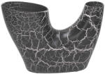 Andrea Fontebasso Vază decorativă ceramică Andrea Fontebasso Spider, dublu orificiu, negru cu alb, H25 cm