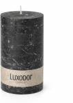 Luxodor Lumânare decorativă cilindrică din parafină, colecția Rustic, Luxodor, 7x15 cm, gri dark
