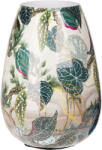 Koopman Vază decorativă metalică Koopman, frunze tropicale multicolor, H20 cm