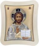 Slevori Icoană argint, Iisus Hristos, 21x25 cm, auriu-crem cu ramă albă