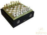 Italfama Set șah din marmură albă și onix verde Italfama, tablă 23x23x1 cm