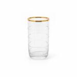 Efegil Set 6 pahare apa Efegil Linda transparent-auriu Pahar