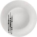 Bormioli Rocco Farfurie întinsă sticlă opal 20 cm White Moon Bormioli Rocco, alb cu decor sfere
