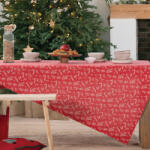 Nef Nef Homeware Față de masă pătrată Nef Nef Winter Mood 140x140 cm roșu cu imprimeu de Crăciun Fata de masa