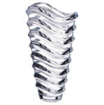 Crystal Bohemia Vază decorativă din cristal Bohemia Wave, transparentă, H34 cm