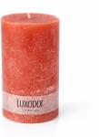Luxodor Lumânare decorativă cilindrică din parafină, colecția Rustic, Luxodor, 7x15 cm, roșu