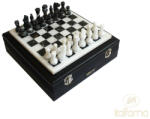 Italfama Set șah Italfama din marmură albă și neagră, tablă 23x23x1 cm