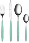 Mepra Set tacâmuri inox 18/10, 24 piese, 6 persoane, MEPRA Caramella mâner aquamarine Tacam