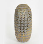 Eurolamp Vază decorativă din ceramică Eurolamp, gri-auriu, H32, 5 cm