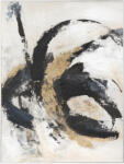 Imageland Tablou abstract mare 90x120 cm, canvas cu folie metalică, Imageland Black & Gold Expression