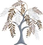 Eurolamp Decorațiune metalică de perete copac, auriu, argintiu și gri, Eurolamp, 70 cm