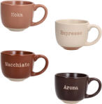 Tognana Set 4 cești cafea Barista, porțelan, 100 ml, multicolor, Tognana