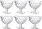 Tognana Set 6 cupe inghetata Tognana Diamond 280 ml transparent