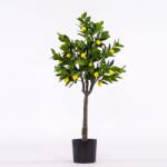 Supergreens Copac artificial lămâi Lemon Tree, 120 cm, verde cu fructe galbene, ghiveci inclus, SUPERGREENS