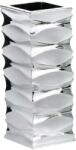 Moda Argenti Vază decorativă pătrată Moda Argenti Quadro Onde, argintiu, H 25 cm