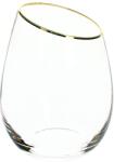 Andrea Fontebasso Set 6 pahare Andrea Fontebasso Margot, Tumbler, Sticla, 440 ml, Transparent/Auriu Pahar