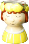 Koopman Vază decorativă din ceramică Koopman, model fată cu lămâi, H20 cm