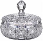 Crystal Bohemia Bombonieră din cristal Bohemia cu capac, tăiată manual 500PK, 16.5 cm, Crystal Bohemia Castron