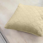 Global Store Pernă de dormit 50x70 cm cu fibre siliconice, husă velur, moale, Global Store, bej