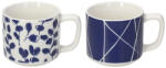 Tognana Ceașcă cafea Navy Bloom, New Bone China, 100 ml, alb și albastru, Tognana