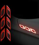  Set 2 stickere reflectorizante DIAMOND cu insertie Carbon 5D, culoare Rosie (AVX-SREF-01) - mobiplaza