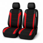 Carro 395379 Set De Huse Scaune Auto Alfa Romeo 145 146 147 155 156 159 164 166 Spider Brera Gt Mito Giulietta Giulia Stelvio Material Bumbac Piele Set Față 4 Piese Negru Roșu (395379)
