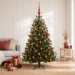  Brad de Crăciun artificial cu glob 150 cm 150 LED-uri Alb cald (3465842-3465842)