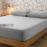Cosy Life Set Cearceaf cu 2 Fețe de Pernă Super Dublu din Flanelă cu Elastic 160x230+30 cm Gri Deschis (3 buc. ) 01.01199 (01.01199)