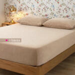 Cosy Life Set Cearceaf cu 2 Fețe de Pernă Super Dublu din Flanelă cu Elastic 160x230+30 cm Bej (3 buc. ) 01.01201 (01.01201)