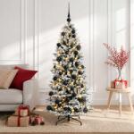  Brad de Crăciun artificial cu glob 150 cm 150 LED-uri Alb cald (3465566-3465566)