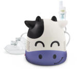 Esperanza Aparat de aerosoli nebulizator cu aspect de vacuta pentru copii si pentru adulti, cu compresor, kit complet de accesorii inclus, respiratie facila