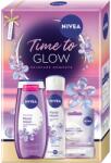 Nivea ajándékcsomag: Floral Moon LE tusfürdő 250 ml + Blooming Garden női dezodor spray 150 ml + Glowy Lips Clear ajakápoló 10 ml